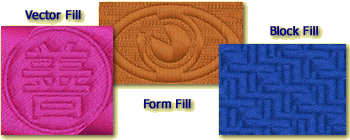 Form fill, Vector fill, Block fill 