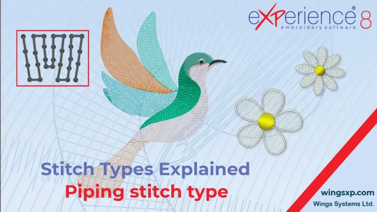 Understanding the Piping Stitch Type in Embroidery Design - Level Pilot - Operator