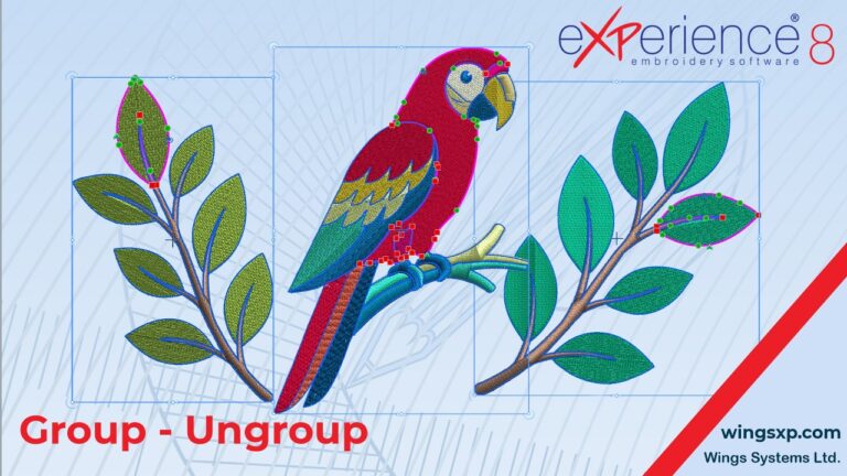 How to Group and Manage Design Objects in Embroidery Software - Level Operator